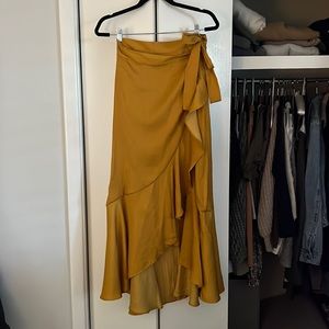 Maeve Ruffled Wrap Maxi Skirt